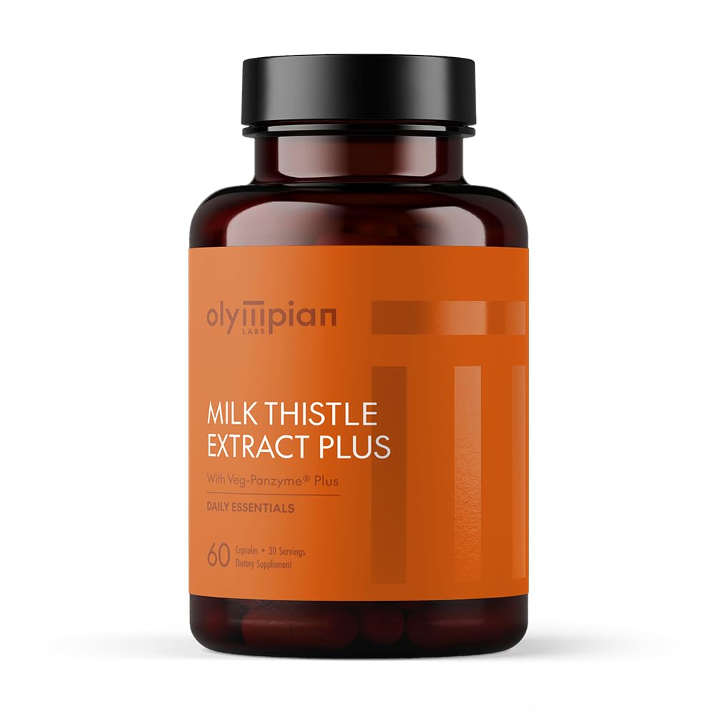 Olympian Labs Milk Thistle Extract Plus Enzymes, Antioxidants, Supporting Liver Health, 60 Capsules