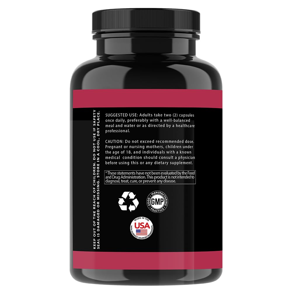 Angry Supplements Turmeric Ginger Maxx + Apple Cider Vinegar with Beet Root Capsules, 120 Count