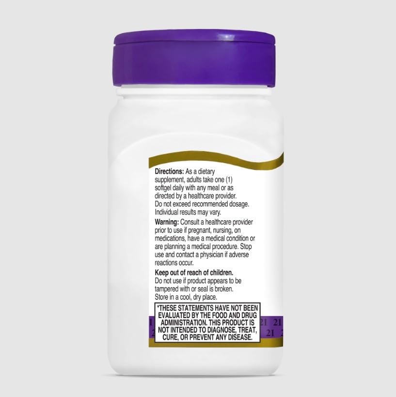 21st Century Lutein 20 mg Softgels, 180 Count
