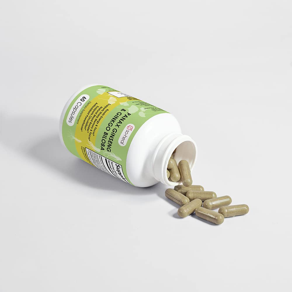 SoHeal Ginseng and Ginkgo Biloba Capsules 60 Count