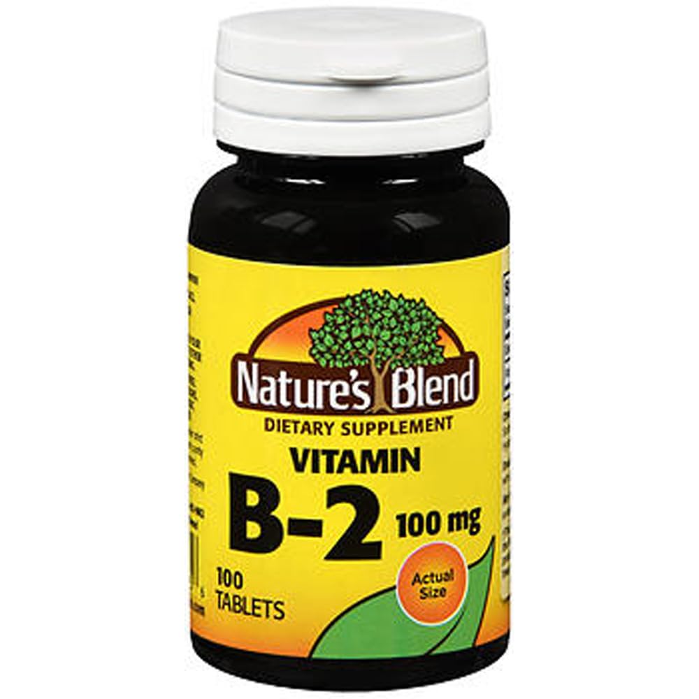 Nature's Blend Vitamin B2 100 mg Tablet, 200 Tablets