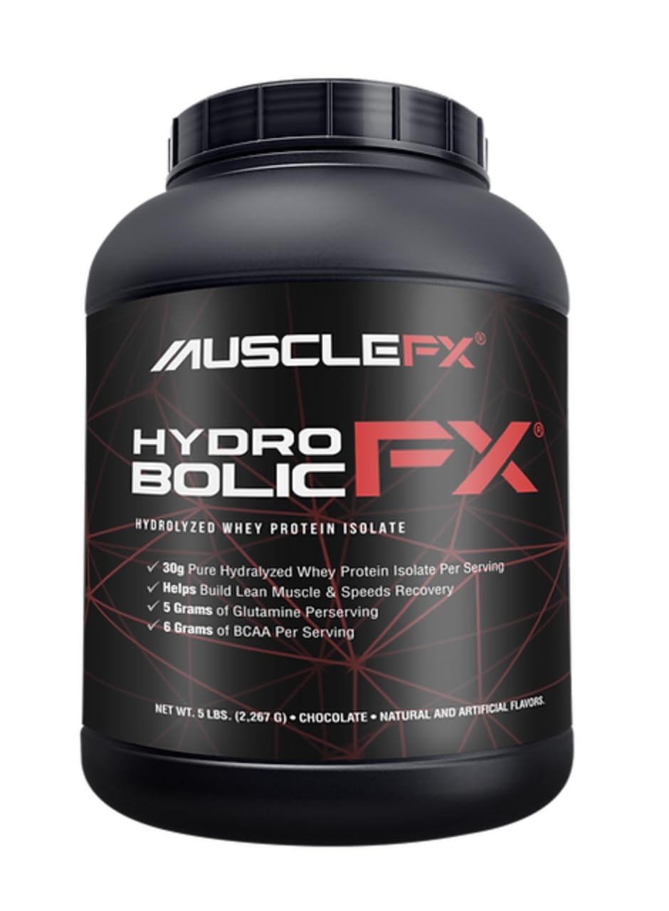MUSCLE FX Hydrobolic FX Pure Hydrolyzed Whey Protein Isolate Powder, 80 Servings