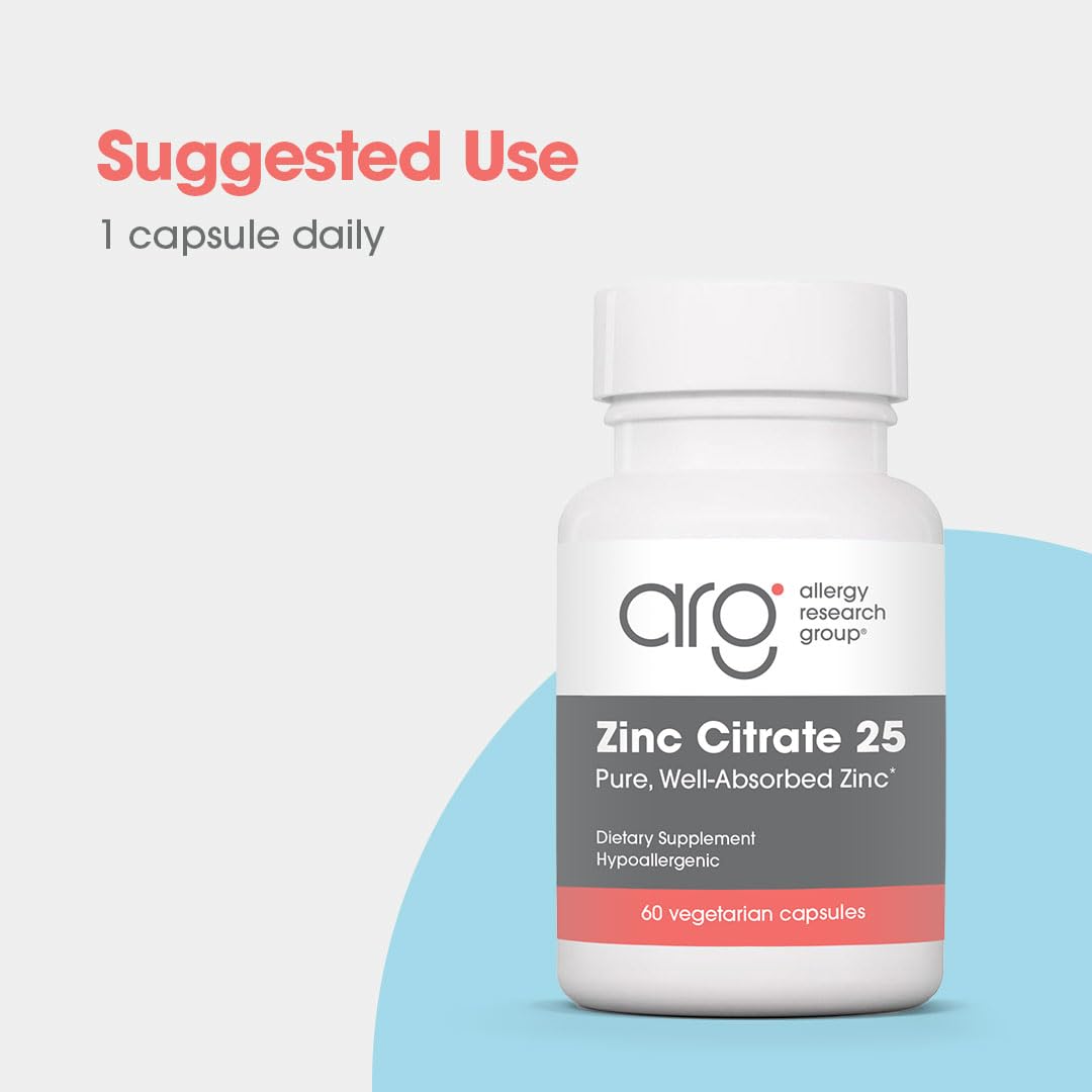 Allergy Research Group Zinc Citrate Capsules, 60 Capsules