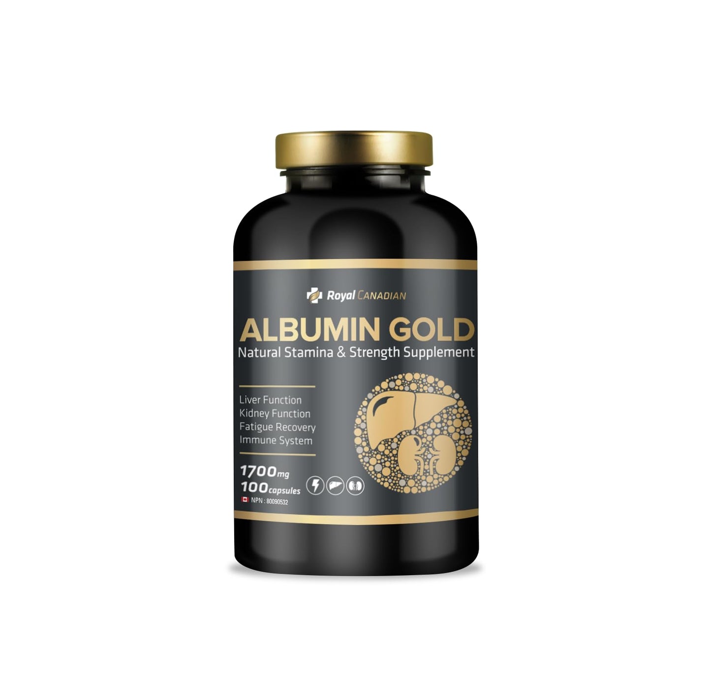 Royal Canadian Albumin Gold 1700mg Capsule, 100 Capsules