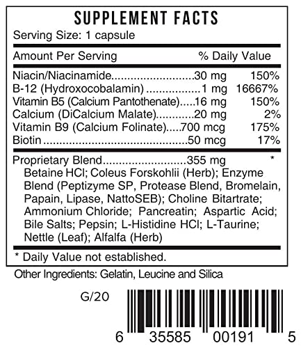 Systemic Formulas DB12 Digest VIT. B12 Capsule 60 Count