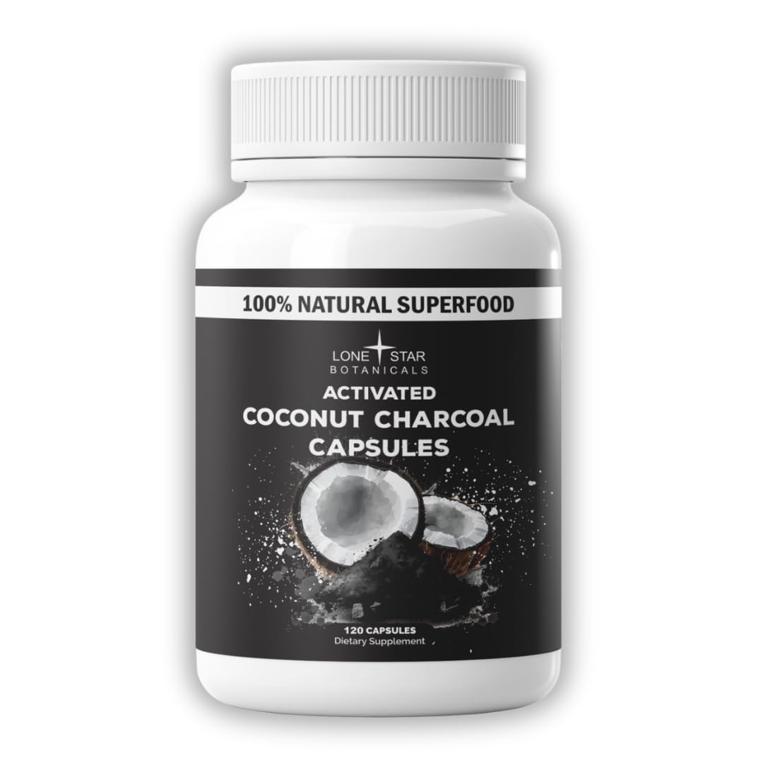Lone Star Botanicals Organic Activated Charcoal Capsules, 120 Capsules