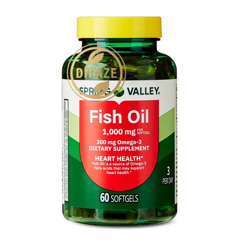 Generic Omega-3 Fish Oil Softgel 1000 mg, 60 Count