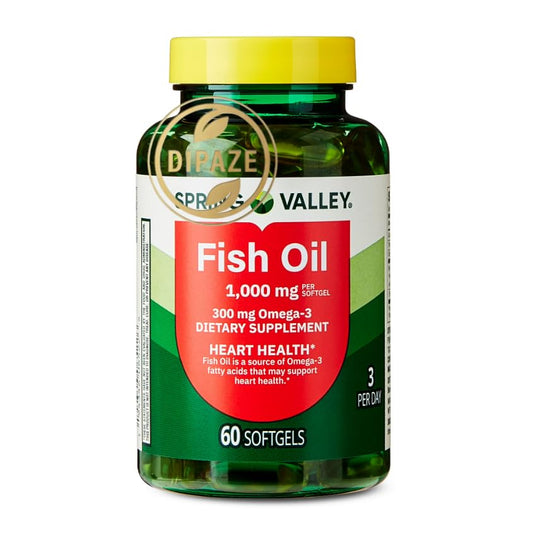 Generic Omega-3 Fish Oil Softgel 1000 mg, 60 Count