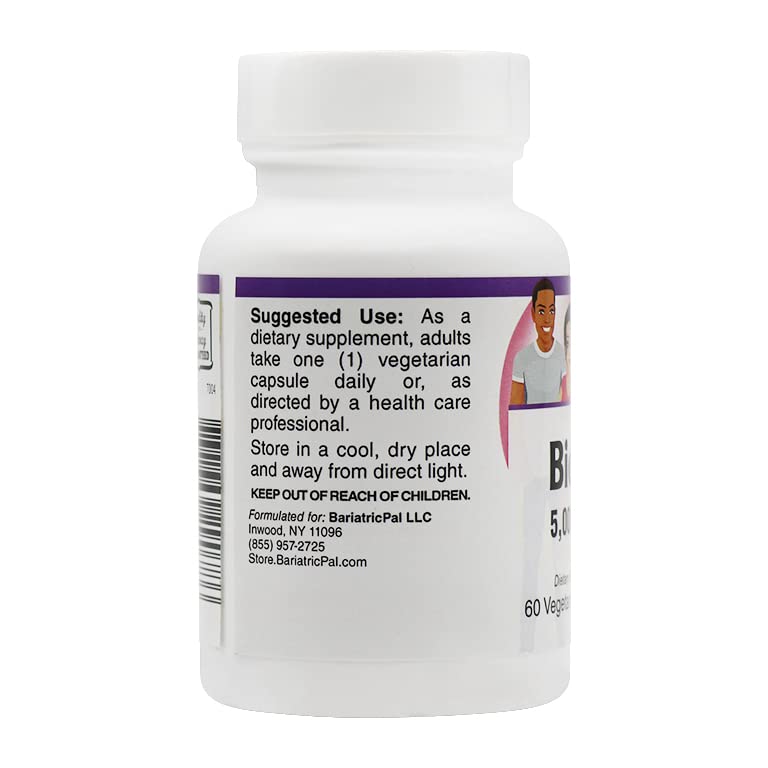 BariatricPal Biotin 5000 mcg Easy Swallow Capsule, 60 Count