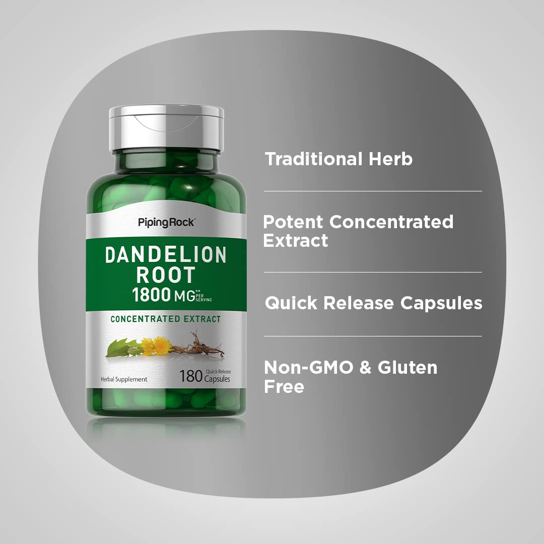 Piping Rock Dandelion Root Extract 180 Capsules