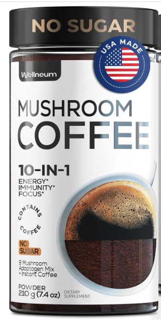 Wellneum Mushroom Blend Powder 7.41 Ounce