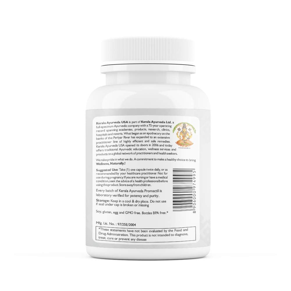 Kerala Ayurveda Promactil Herbal Capsules for Improved Performance, Potency, & Energy, 60 Capsules