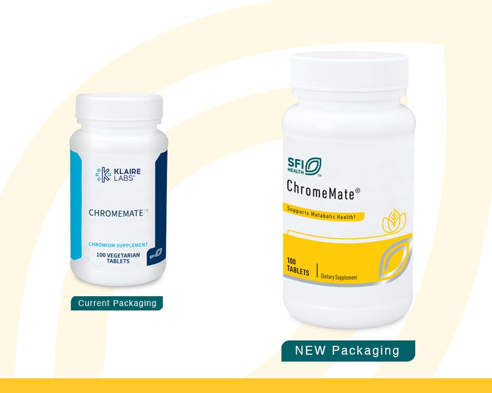 SFI Health Chromemate Chromium Polynicotinate 200mcg Tablets, 100 Count
