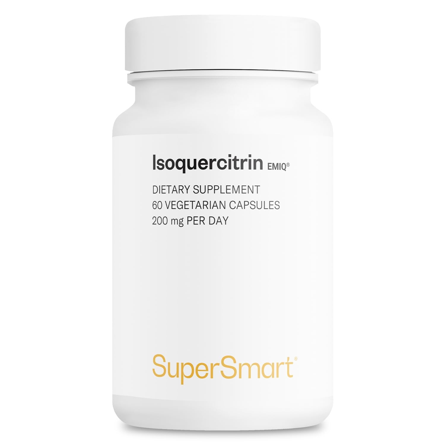 Supersmart Alpha Glycosyl IsoQuercitrin 200mg per Day - Bioactive Quercetin EMIQ - Flavonoid Supplement Capsules 60