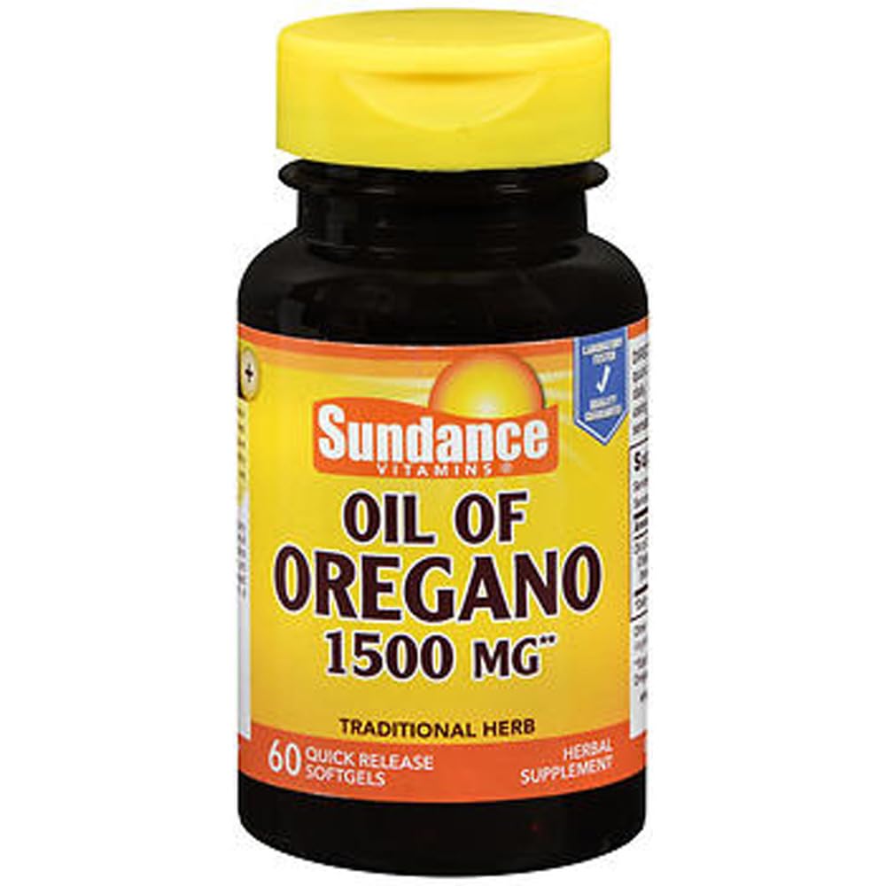 Sundance Vitamins Oil of Oregano 1500mg Capsules, 60 Count