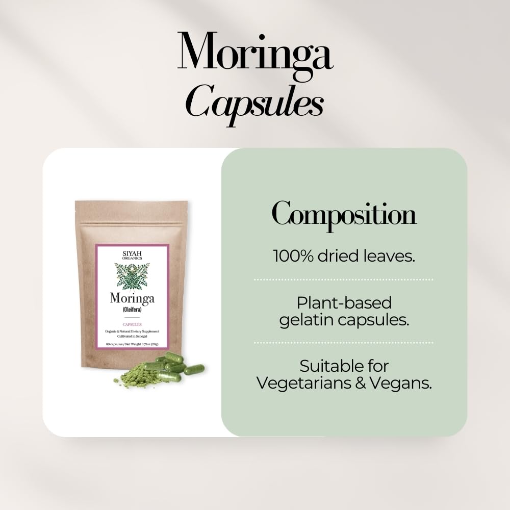Selah Organics Natural Healing & Wellness Moringa Capsules Capsule 60 Count