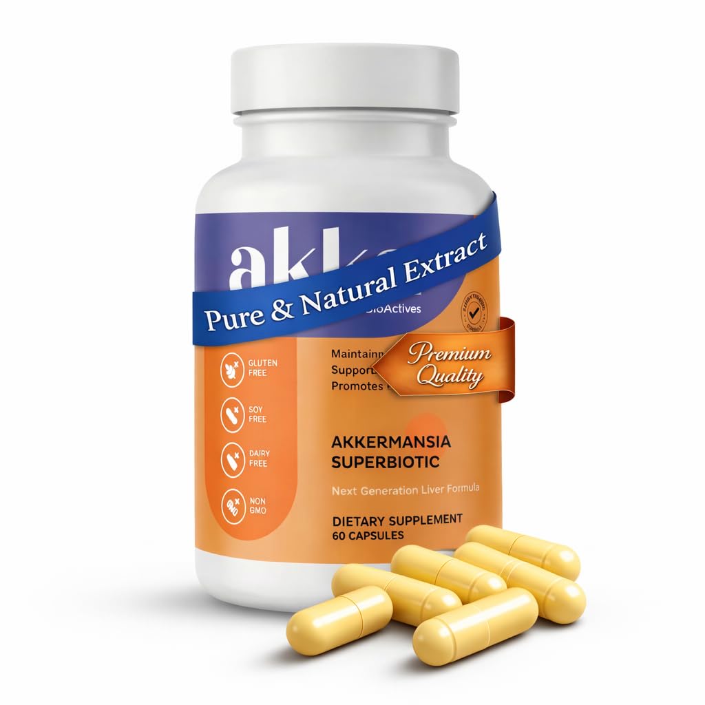 JAW ENTERPRISES Akka-A Akkermansia Probiotic Liver Cleanse Detox & Repair Capsule 60 Count