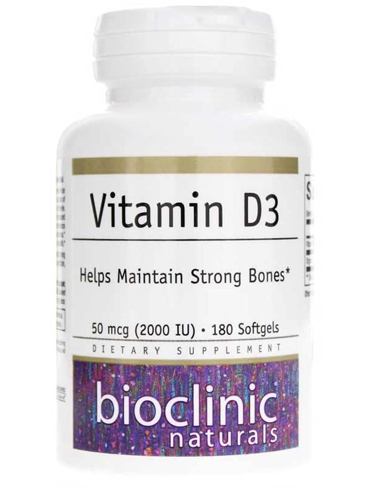 Bioclinic Naturals Vitamin D3 2000 IU Softgels, 180 Count