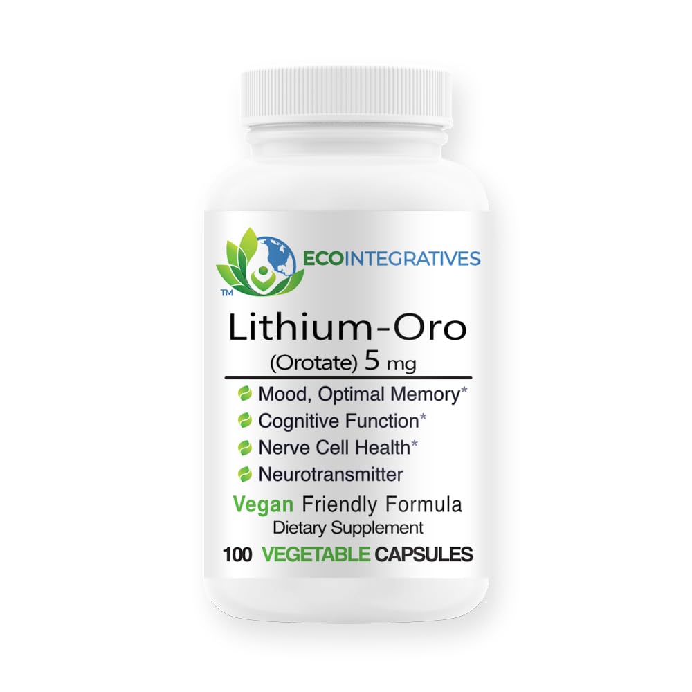 EcoIntegratives Lithium-Oro Orotate 5mg Capsules, 100 Count