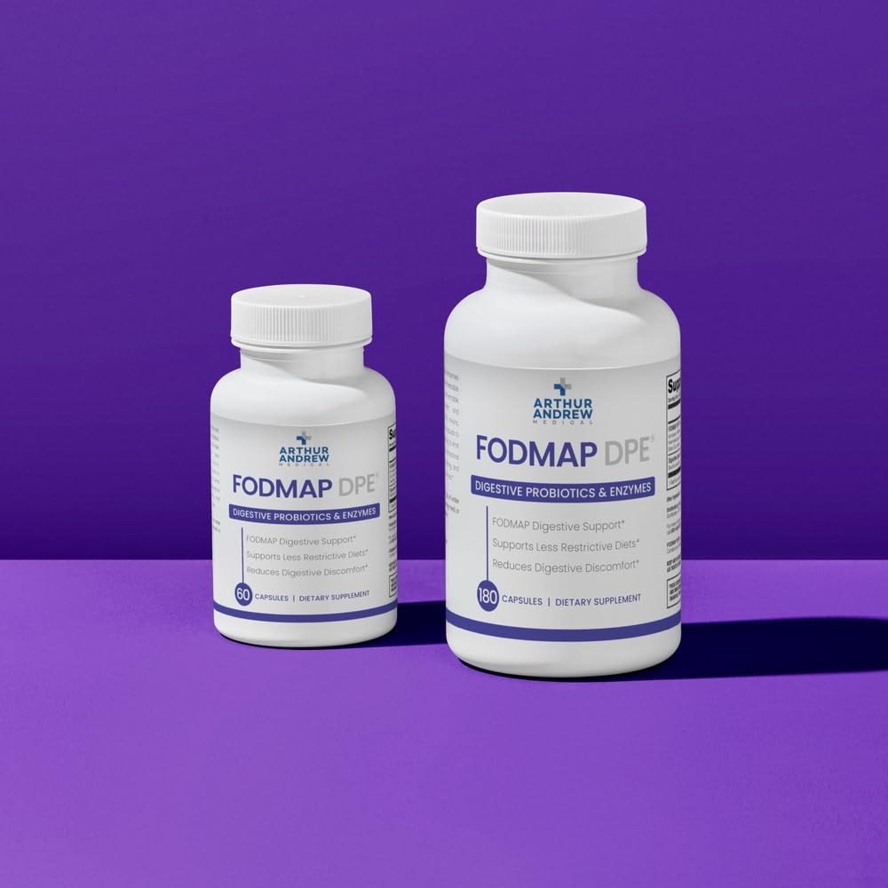 Arthur Andrew Medical FODMAP DPE Digestive Probiotics and Enzymes Capsules, 180