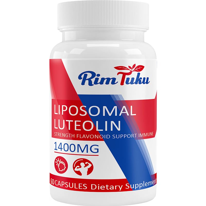 RimTuku Liposomal Luteolin 1400mg Capsule, Maximum Absorption Premium Antioxidant for the Brain, 60 Capsules