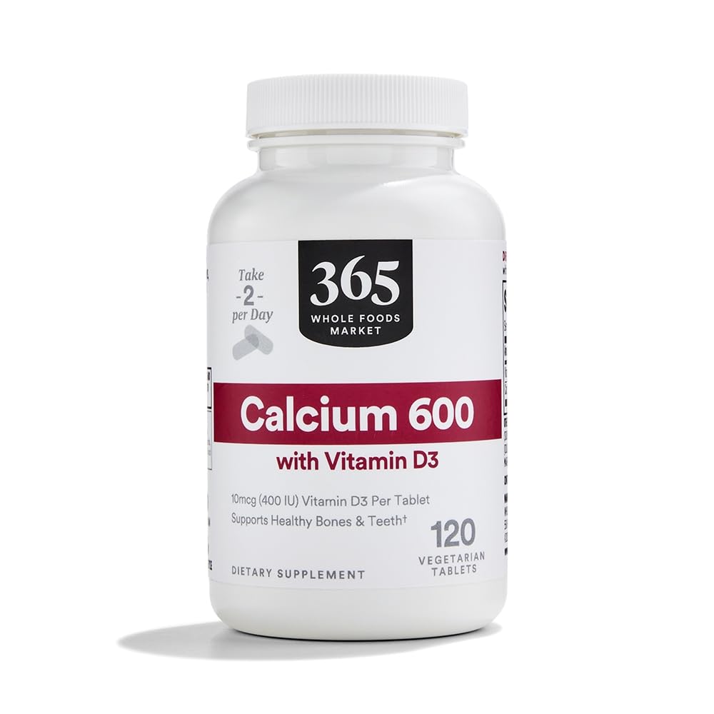 365 by Whole Foods Market Calcium with Vitamin D3 Tablets, 120 Count