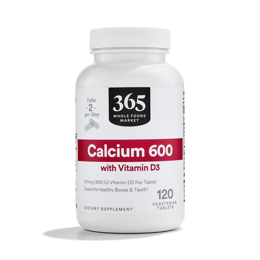 365 by Whole Foods Market Calcium with Vitamin D3 Tablets, 120 Count