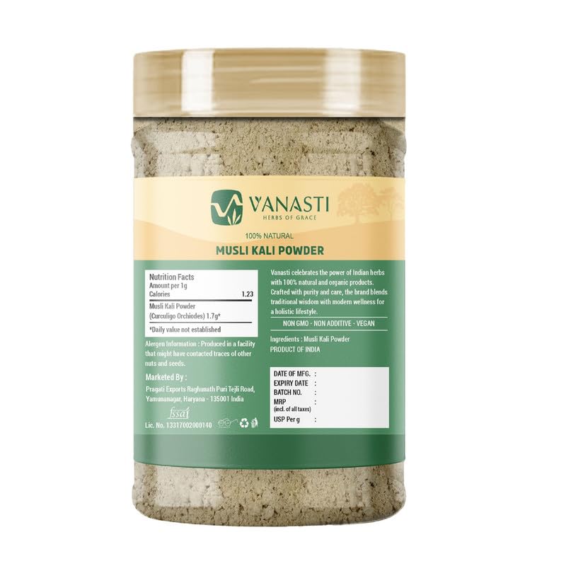 VANASTI Musli Kali Powder 3.52 Ounce