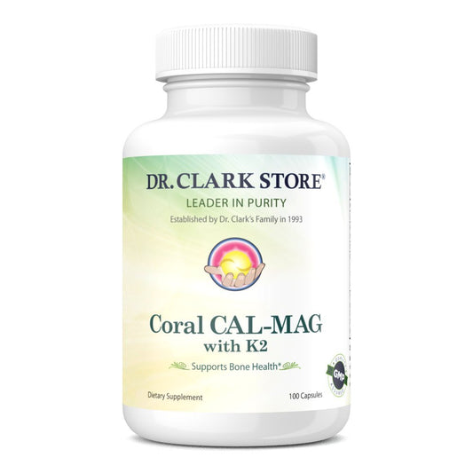 Dr Clark Store Coral Cal-Mag K2 993mg Calcium & Magnesium Supplement, 100 Capsules