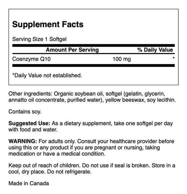 Swanson CoQ10 Softgels, 100 Count
