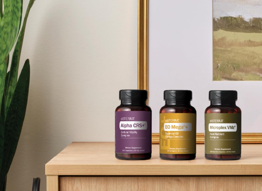 doTERRA Lifelong Vitality Pack - Alpha CRS+, xEO Mega and Microplex VMz Capsules, 1 Pack
