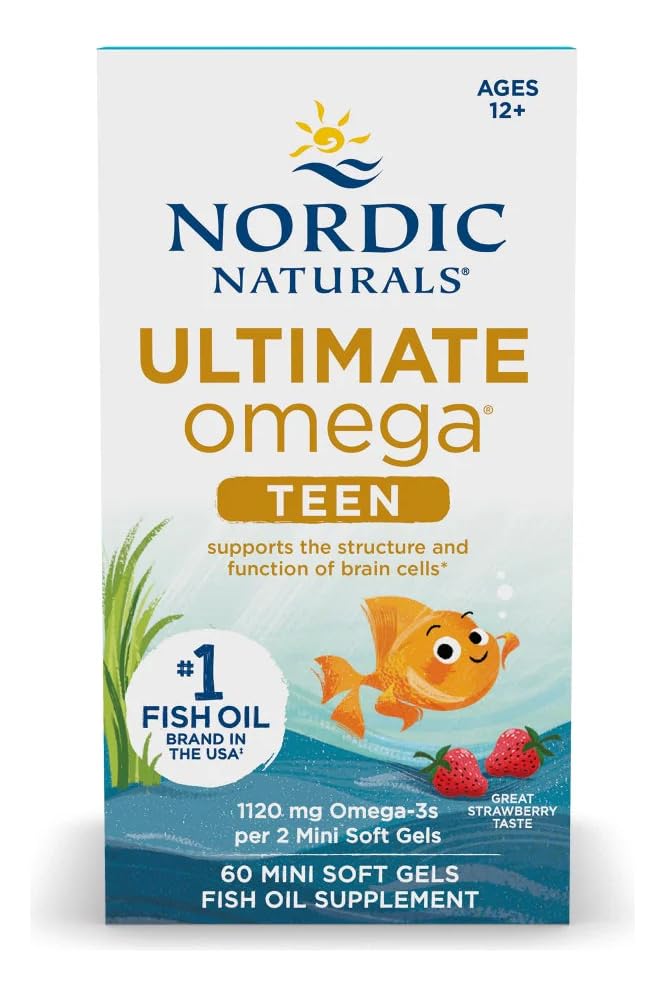 Nordic Naturals Ultimate Omega 2X Teen Strawberry Soft Gels 60