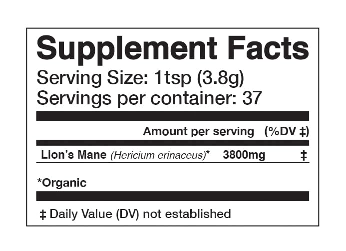 Anima Mundi Apothecary Lions Mane Brain Tuner Mushroom Powder, 5 Ounce (Pack of 1)