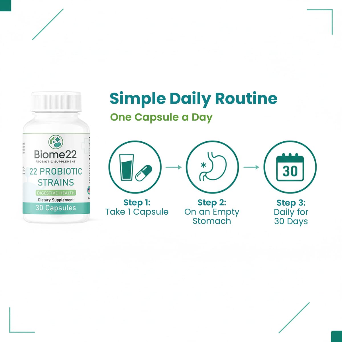 Tarsul Biome22 Probiotic Supplement Capsule, 30 Capsules