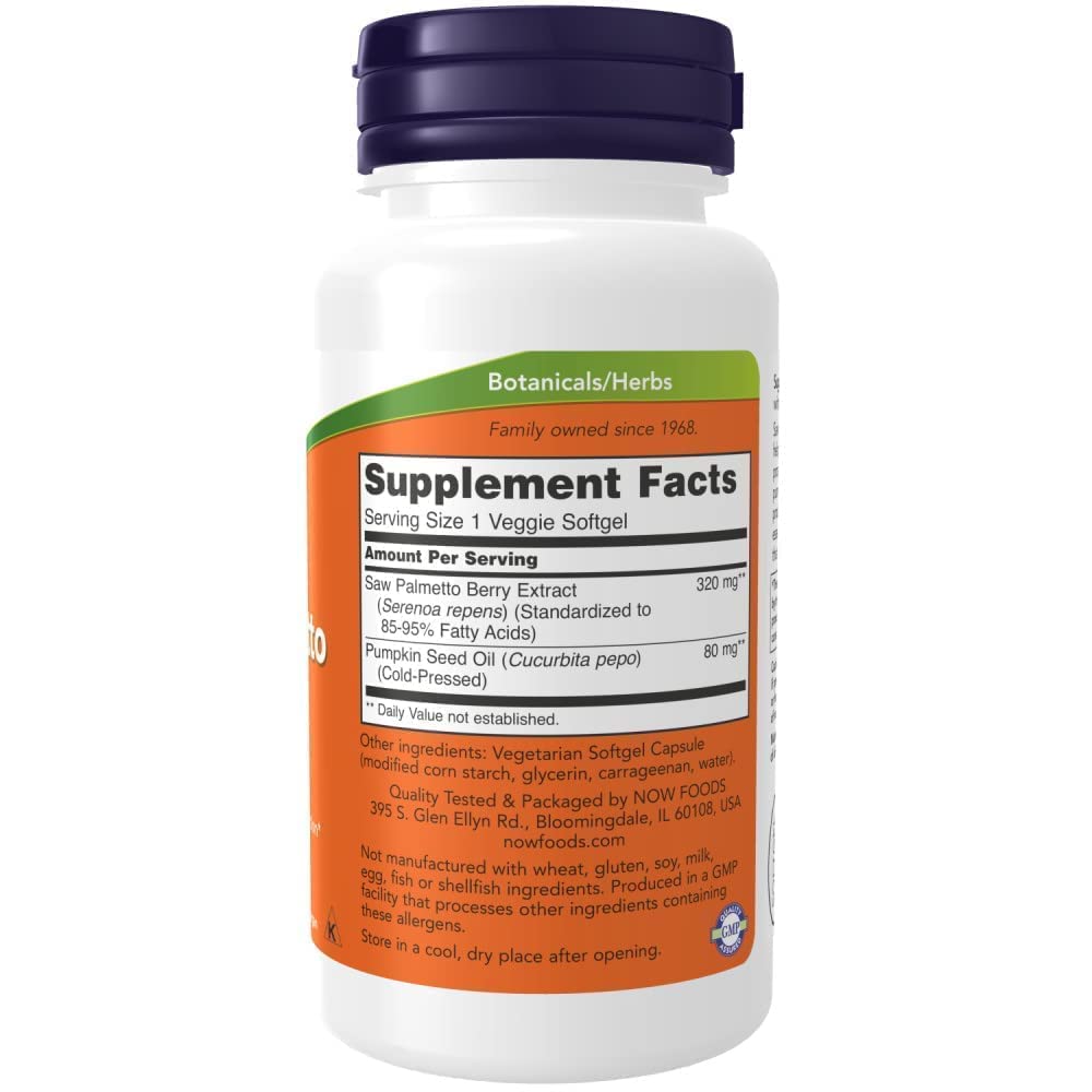 NOW Foods Saw Palmetto Extract 320 mg Softgel 180 Softgels
