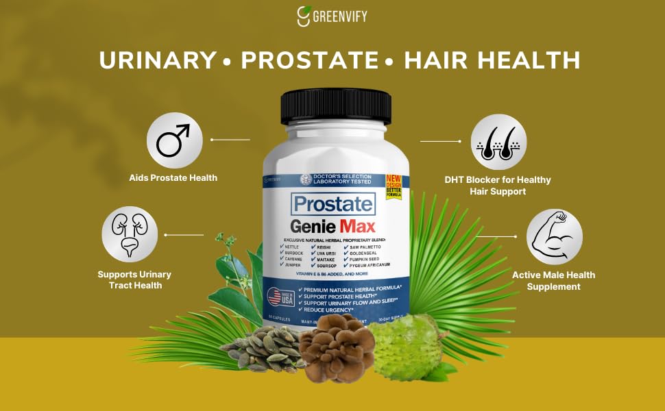 GREENVIFY Prostate Genie Max 120 Capsules