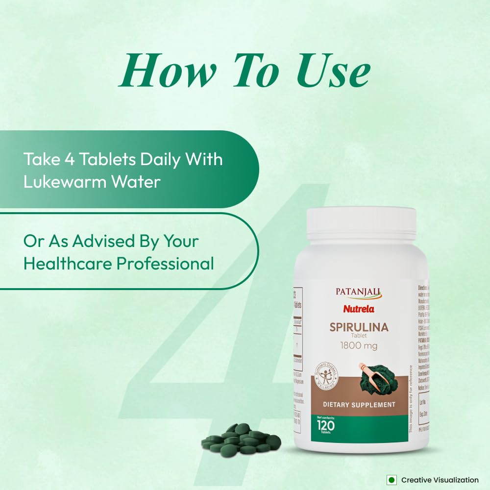 Patanjali Nutrela Spirulina Tablet, 1 Count