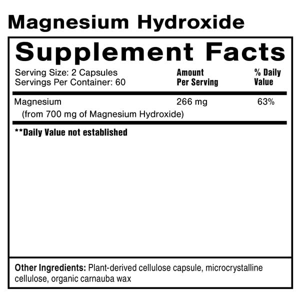Quicksilver Scientific Magnesium Hydroxide Capsules 120