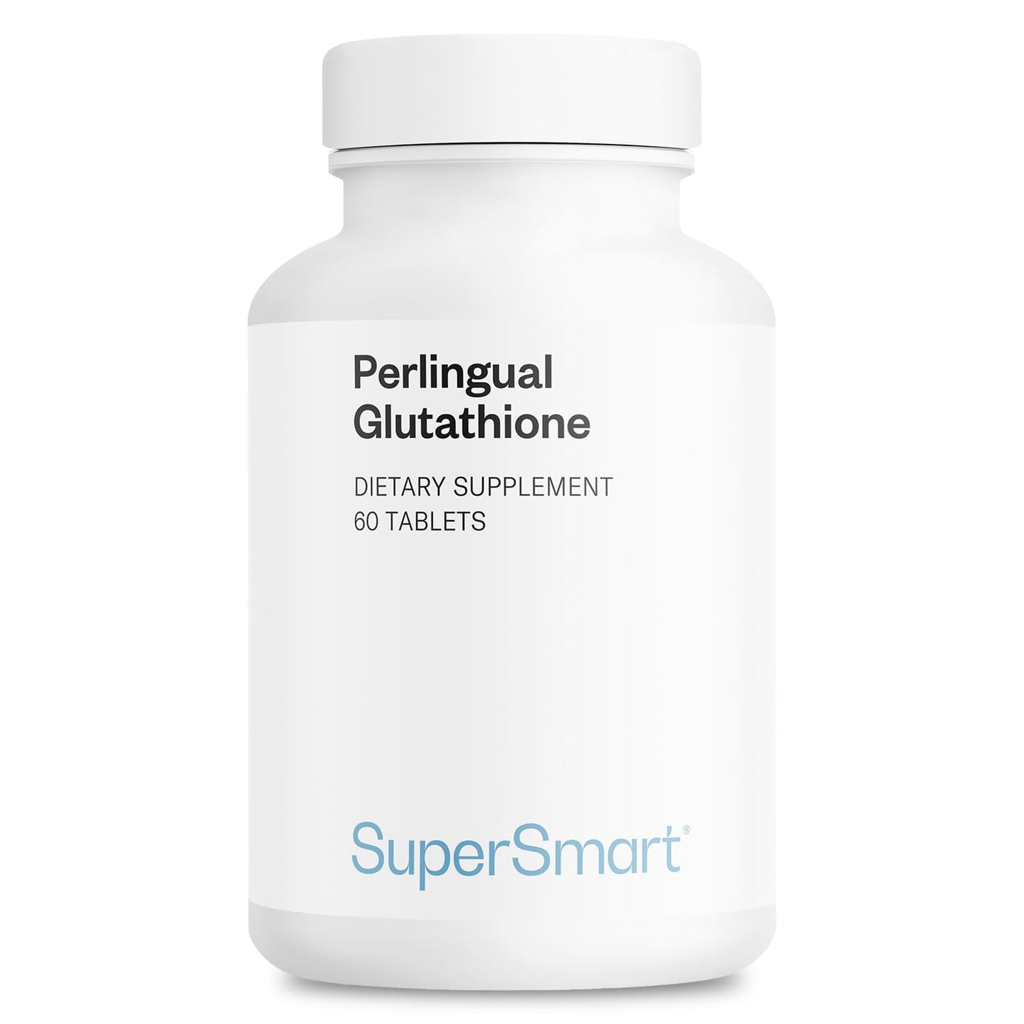 Supersmart Perlingual Glutathione (Easy Absorption) - Enhanced Reduced Glutathione with Vitamin C - Antioxidant Supplement 90 Capsules