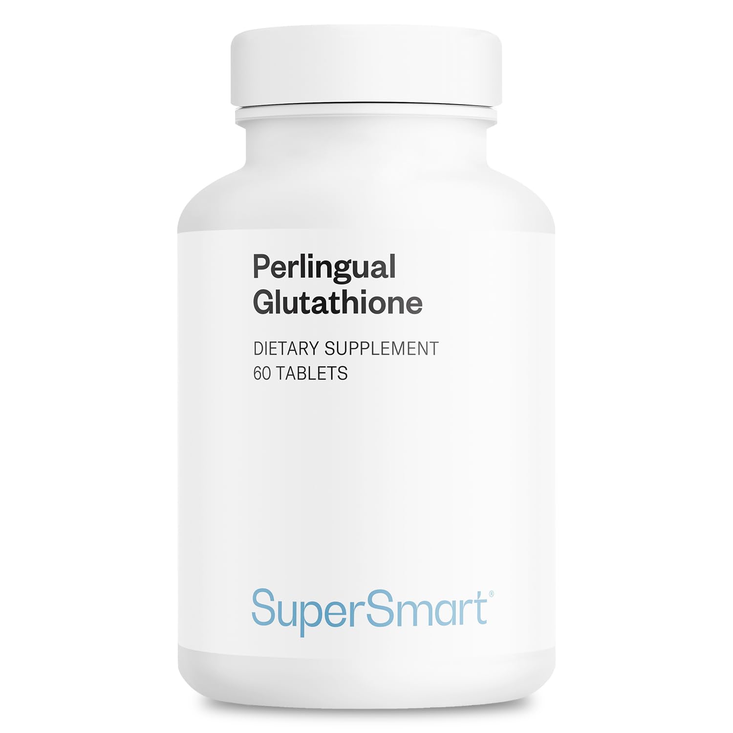 Supersmart Perlingual Glutathione (Easy Absorption) - Enhanced Reduced Glutathione with Vitamin C - Antioxidant Supplement 90 Capsules