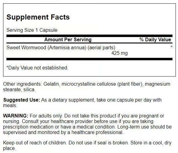 Swanson Sweet Wormwood 360 Capsules