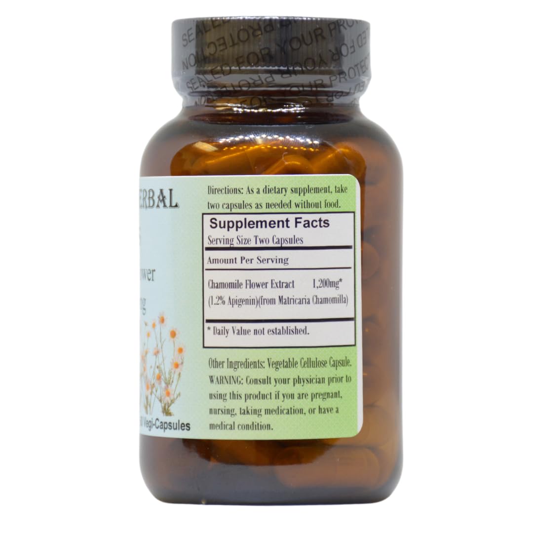 Barlowe's Herbal Elixirs Chamomile Flower Extract Capsules 60 Count