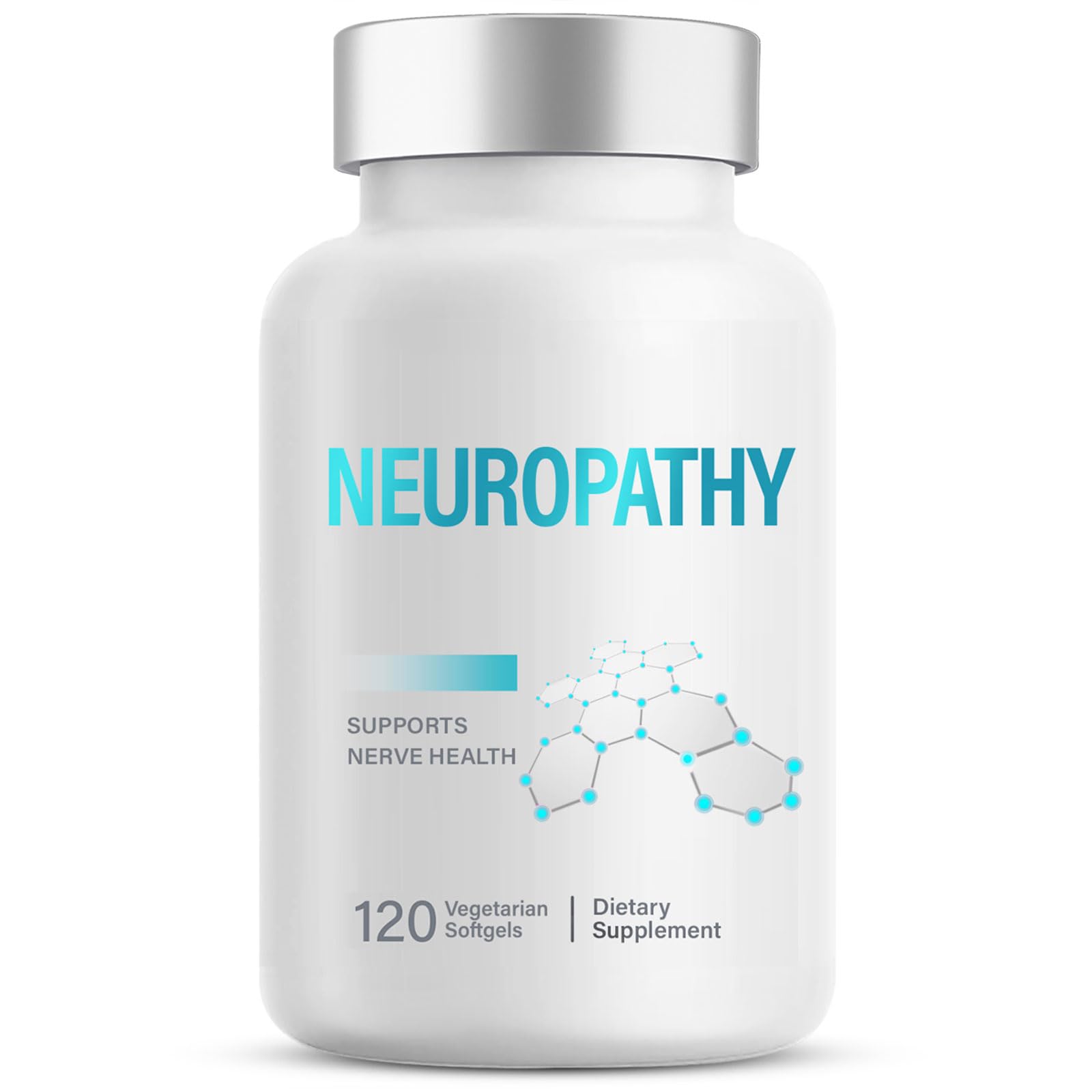 Purixia Neuropathy Support Nerve Supplement with Alpha-Lipoic Acid 600mg Softgels, 120 Count