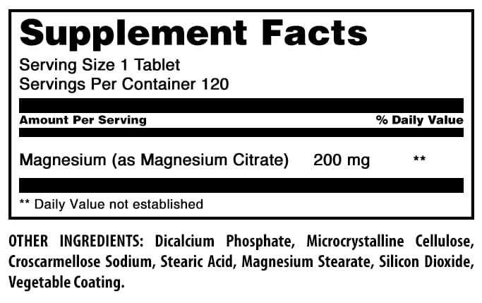 Amazing Nutrition Magnesium Citrate Tablet 1 Count