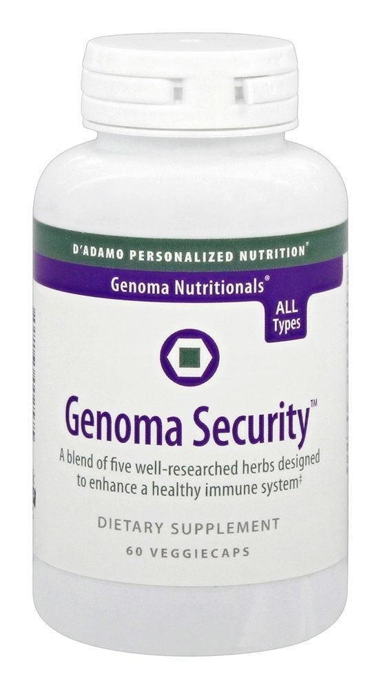 D'Adamo Personalized Nutrition Genoma Security Capsule, 60 Capsules