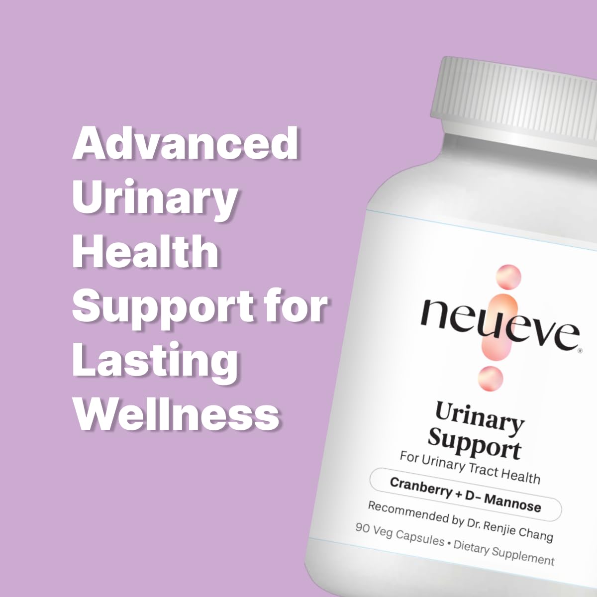NeuEve Urinary Support Cranberry and D Mannose Supplements for Urinary Health Defense, 90 Vegan Capsules