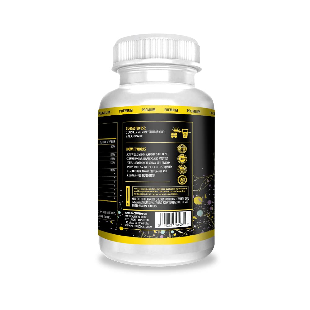 ACTIF Cell Division Support - Maximum Strength with 10+ Factors Capsules 112