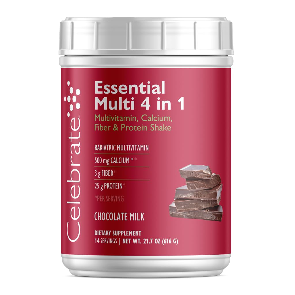 Celebrate Bariatric Supplements Essential Multi 4-in-1 Powder - Bariatric Multivitamin, 20.7 Ounce