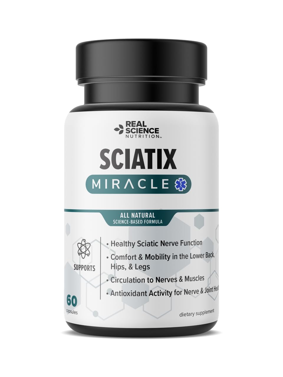Real Science Nutrition Sciatix Miracle Nitric Oxide Capsule, 60 Capsules