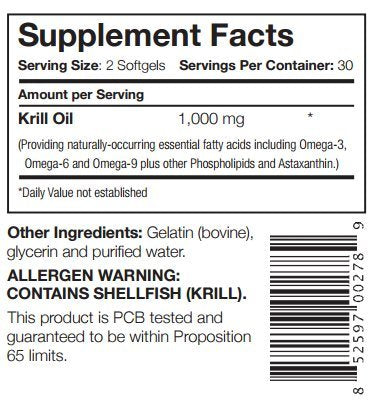 Captains Krill Oil Pure Antarctic Krill Oil Softgels 4-Pack